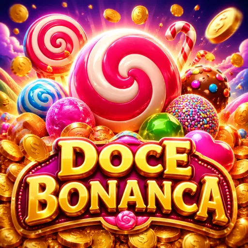 Tela colorida do slot Sweet Bonanza com doces e multiplicadores